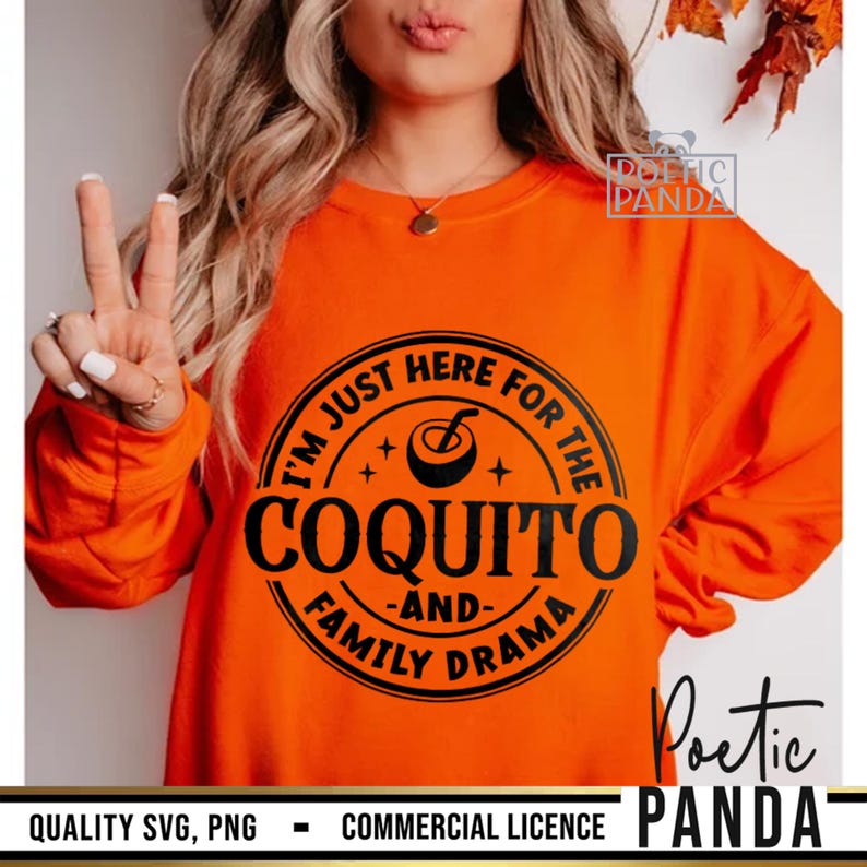 Spanish Thanksigiving SVG PNG, Funny Spanish Christmas Svg, Here For Coquito Svg, Puerto Rican Svg, Latina Svg, Puerto Rico Svg