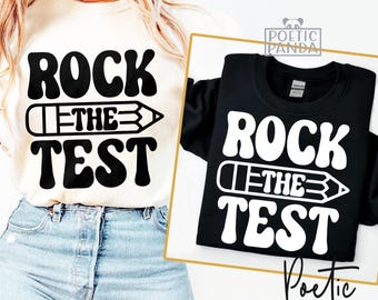 Giorno del test SVG PNG, Insegnante Svg, Laurea Svg, Scuola Svg, Giorno del test Svg, Test Svg, Rock The Test Svg, Maglietta dell'insegnante Svg
