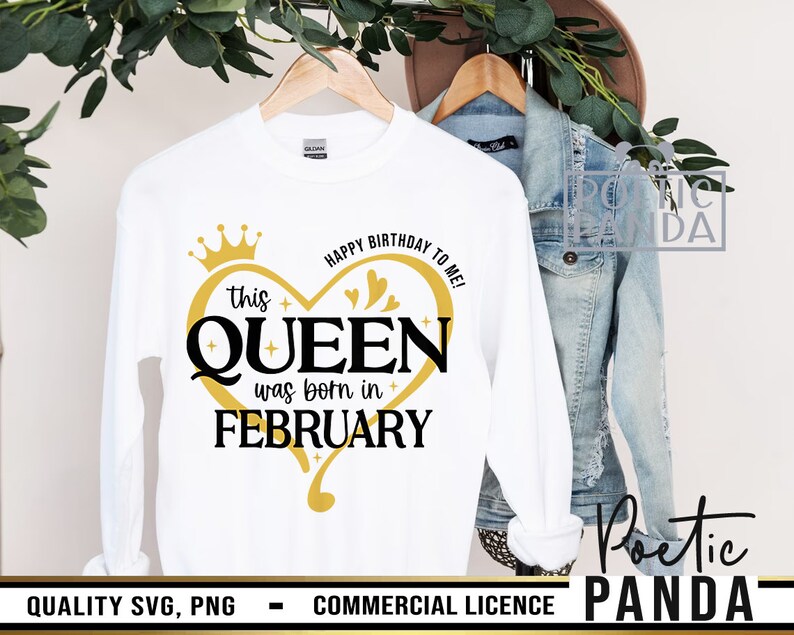 Queens Are Born In February SVG PNG, February Birthday, Svg Gift, February Woman Svg, Svg Dxf Eps Png, Png Dxf Eps Files, Dreads Svg, Born In February Svg, Queens Are Born Svg, Birthday Party Png, Simple Svg, March Birthday Svg, Svg Png Eps Dxf