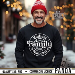 Jolliest Family SVG PNG, Funny Family Christmas Svg, Christmas Pjs ...