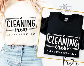 Cleaning Crew SVG PNG, Janitor Custodian Team Design For Shirts, Cleaning Squad Svg Cut File, Custodian Gift Svg, Housekeeper Svg