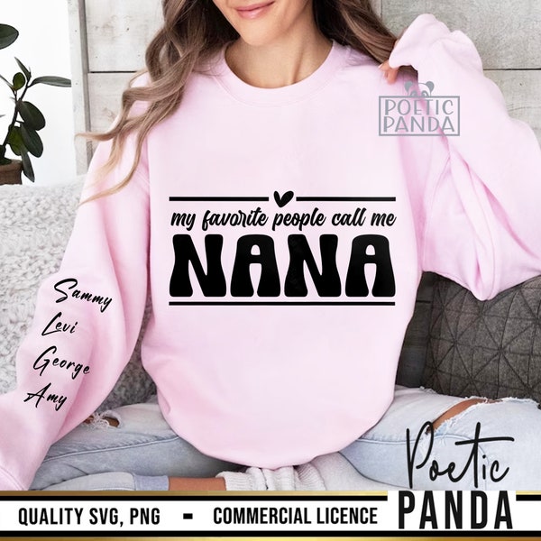 My Favorite People Call Me Nana SVG PNG, Nana Svg, Mothers Day Svg, Nana Gift Svg, Grandma Shirt Svg, Blessed Nana Svg, Grandma Svg