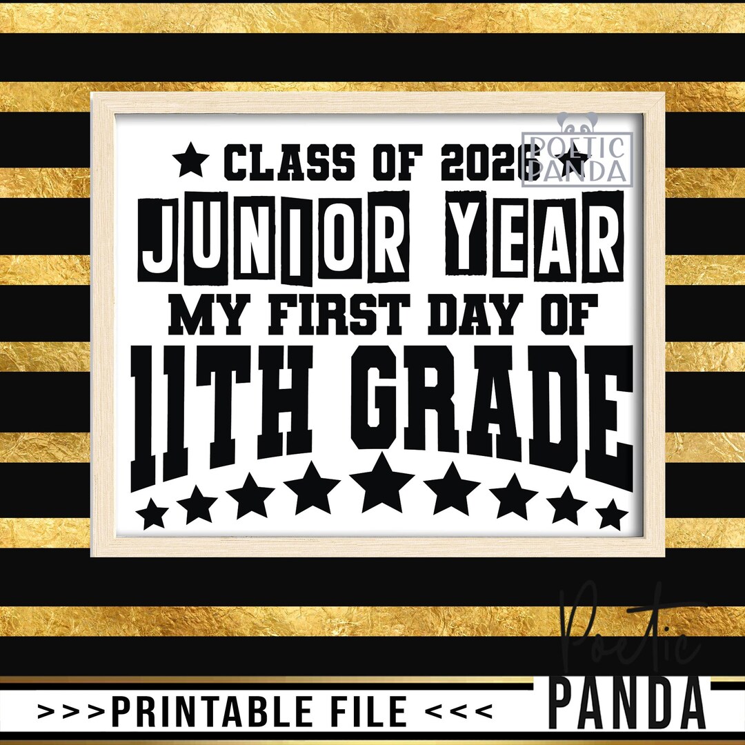 Printable First Day of Junior Year - Il 1080xN.6182949948 1ztd 