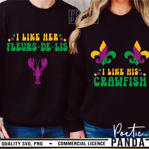 his and hers mardi gras shirts