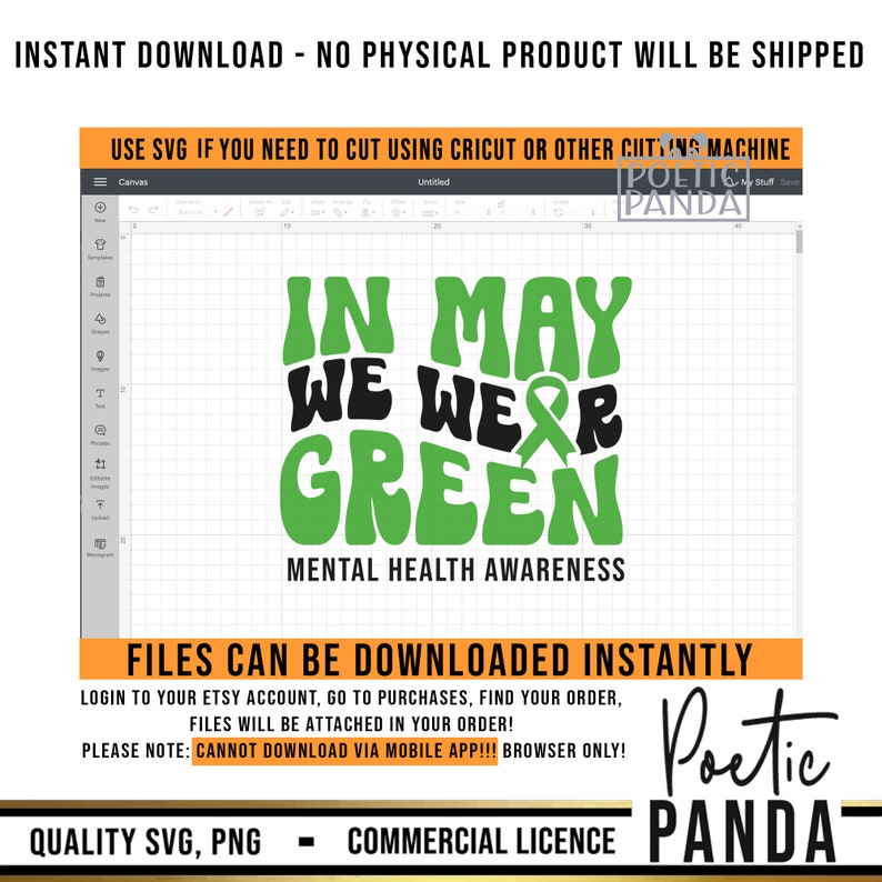 Mental Health Awareness SVG PNG, Mental Health Matters, Mental Health Svg, In May We Wear Green Svg, Mental Health Awareness Shirt Svg