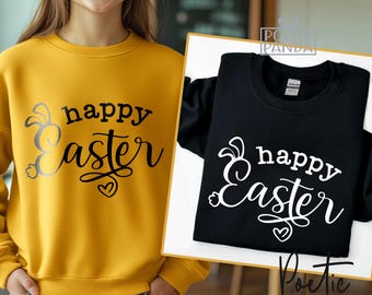Happy Easter SVG PNG, Easter Shirt Svg, Happy Easter Cut File, Easter Sign Svg, Kids Easter Svg, Bunny Ears Svg, Easter Bunny Svg