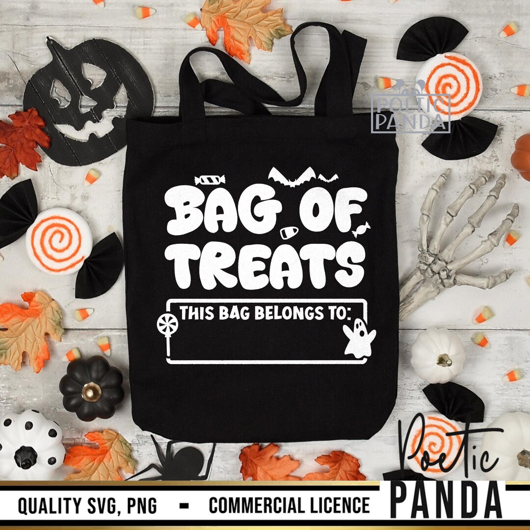 Bag of Treats SVG PNG, Trick or Treat Bag Svg, Halloween Bag Svg, Kids ...