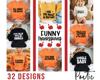 Funny Thanksgiving Bundle SVG PNG, Turkey Svg, Funny, Thanksgiving Shirt Svg, Turkey Day Svg, Thanksgiving Png, Family Thanksgiving Svg