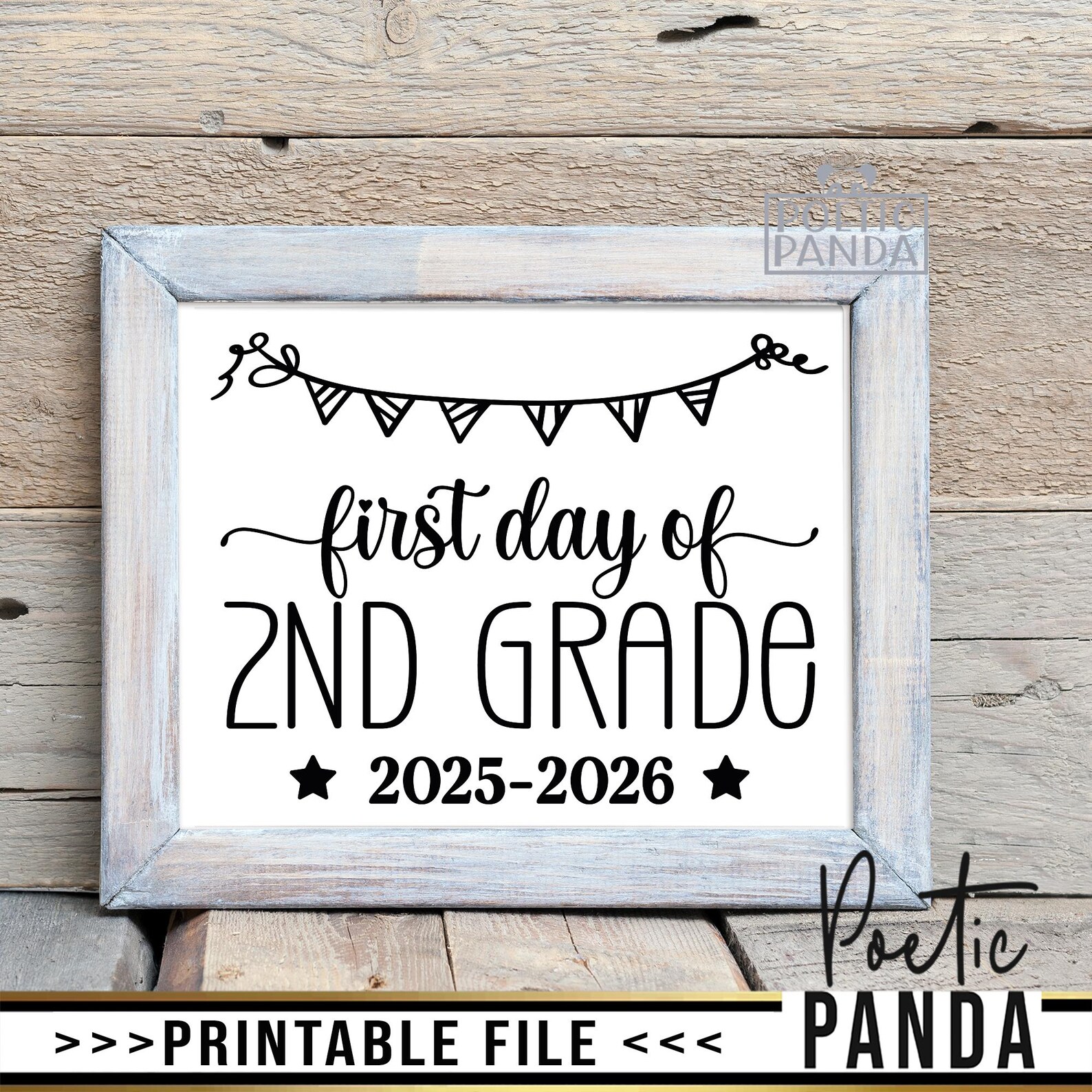 Printable 1st Day of 2nd Grade Sign PNG, First Day of Second Grade Sign ...