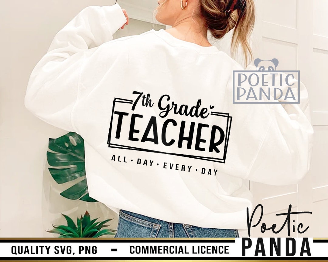 7th Grade Teacher SVG PNG, Pencil Svg, 7th Grade Svg, Teacher Svg ...