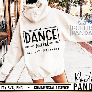 Dance Aunt SVG PNG, Aunt Svg, Ballerina Svg, Dance Mom Svg, Auntie Svg, Dancer Svg, Dance Svg, Dance Family Svg, Dance Team Svg, Ballet Svg