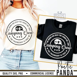 Equipo de acampada SVG PNG, equipo de primos, viaje familiar Svg, fogata Svg, Cricut Svg, camiseta de acampada Svg, campista Svg, senderismo Svg, amigos de acampada Svg
