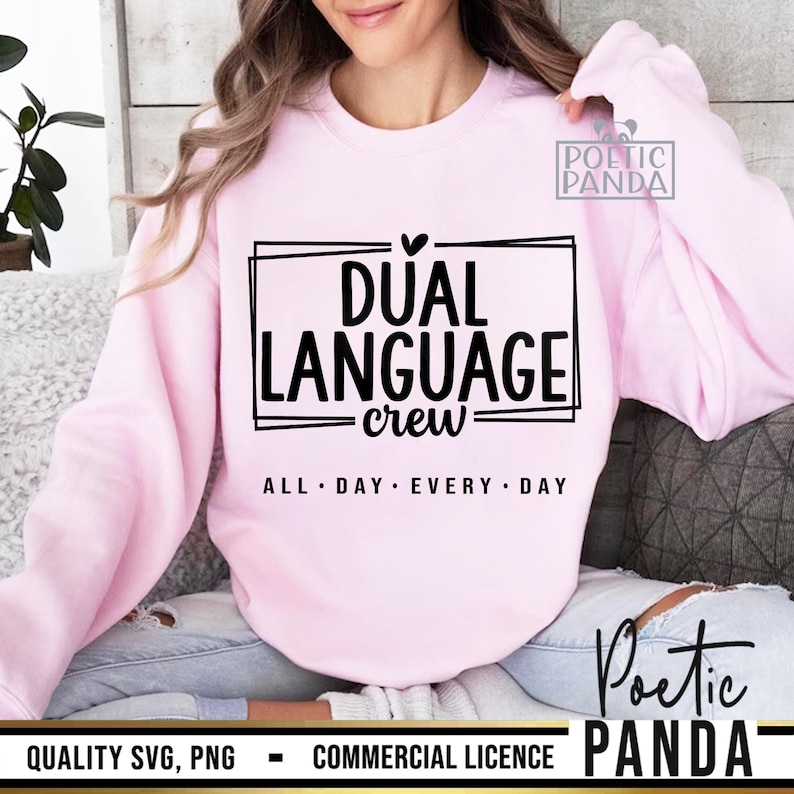 Dual Language Crew SVG PNG, Dual Language Teacher Shirt Svg, Gift To Dual Language Teacher Svg, Back To School Svg, Appreciation Svg