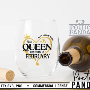 Queens Are Born In February SVG PNG, February Birthday, Bandana Girl Svg, Hbd Girl Svg, Kings Svg, Kings Png, Shirt Svg, Kings Birthday Svg, Birthday Svg Design, Zodiac Symbol Svg, Hand Drawn Svg, Astrology Png, Star Sign Svg, This Queen Svg