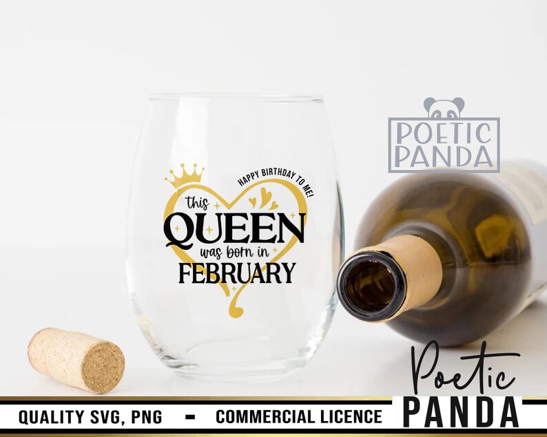 Queens Are Born In February SVG PNG, February Birthday, Bandana Girl Svg, Hbd Girl Svg, Kings Svg, Kings Png, Shirt Svg, Kings Birthday Svg, Birthday Svg Design, Zodiac Symbol Svg, Hand Drawn Svg, Astrology Png, Star Sign Svg, This Queen Svg
