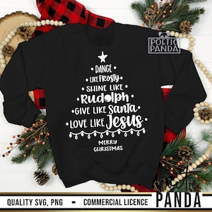 Amor como Jesús Svg, refrán navideño Svg, camiseta cristiana Svg, Navidad religiosa Svg, Feliz Navidad Svg, regalo de Navidad Cricut Svg