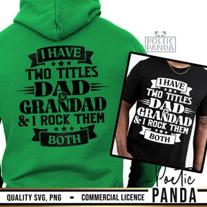 Fathers Day Gift To Grandad SVG PNG, Dad Grandad I Rock Them Both Svg, Grandfather Svg, Grandad Shirt Svg, Grandad Gift Svg Cut File Cricut