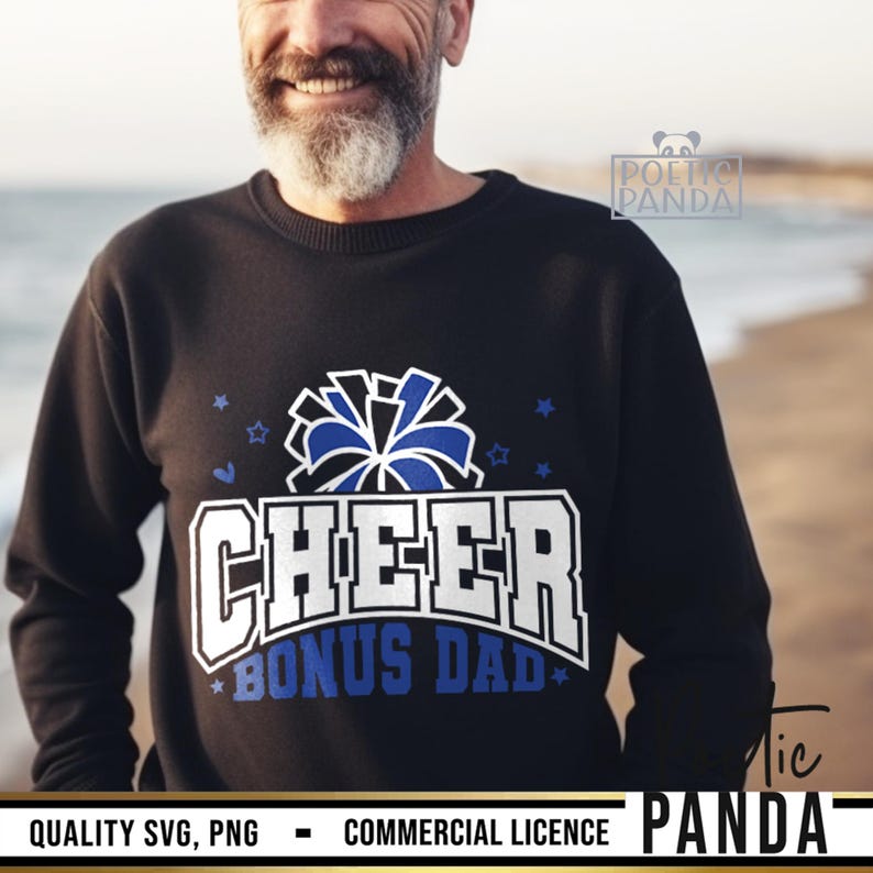 Cheer Bonus Dad SVG PNG, Football Bonus Dad Svg, Fathers Day Svg, Football Step Dad Svg, Stepdad Svg, Bonus Dad Shirt Svg, Game Day Svg