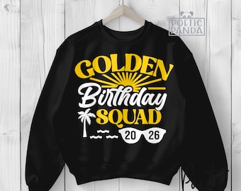 2026 50.º cumpleaños escuadrón SVG PNG, 50.º cumpleaños Svg, cumpleaños dorado Svg, 50.º cumpleaños camiseta Svg, 50.º cumpleaños tripulación Svg, cumpleaños vacaciones