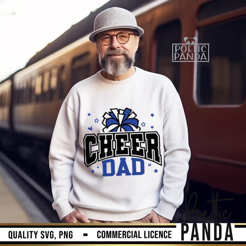 Cheer Dad SVG PNG, Cheer Dad Shirt Svg, Cheer Dad Gift Svg, Cheerleader Svg, Cheer Svg, Dad Cheerleading Shirt Svg, Pom Poms Svg, CF01234