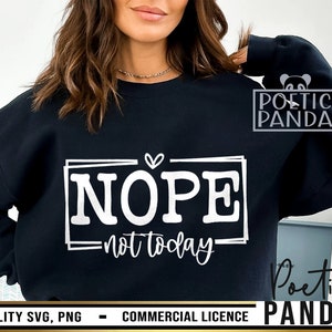 Nee SVG PNG, moeder shirt SVG, het antwoord is nee SVG, grappig shirt SVG, sarcastische SVG, grappige SVG, introverte SVG, moeder leven SVG, sarcasme SVG