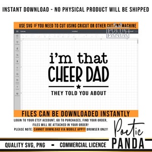 Cheer Dad SVG PNG, Cheer Dad Shirt Svg, Cheer Dad Gift Svg, Cheerleader ...