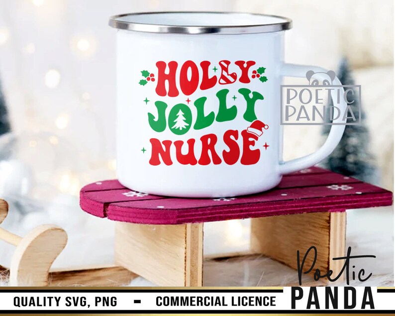 Holly Jolly SVG PNG, Merry And Bright, Svg Christmas, Christmas Family Svg, Christmas Trees Svg, Nurse Svg Cut File, Svg Png Eps Dxf, Cricut Svg Download, Christmas Carol Svg, Christmas Group Svg, Holidays Svg, Farmhouse Svg, Santa Nurse Svg