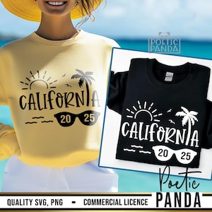 2025 Kalifornien SVG PNG, Kalifornien Familienurlaub Shirts svg, Familienreise nach Kalifornien svg, Mädchen Reise svg, Familienkreuzfahrt svg, Kalifornien