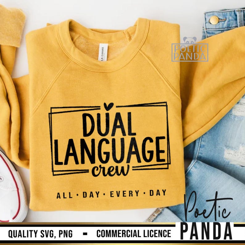 Dual Language Crew SVG PNG, Dual Language Teacher Shirt Svg, Gift To Dual Language Teacher Svg, Back To School Svg, Appreciation Svg