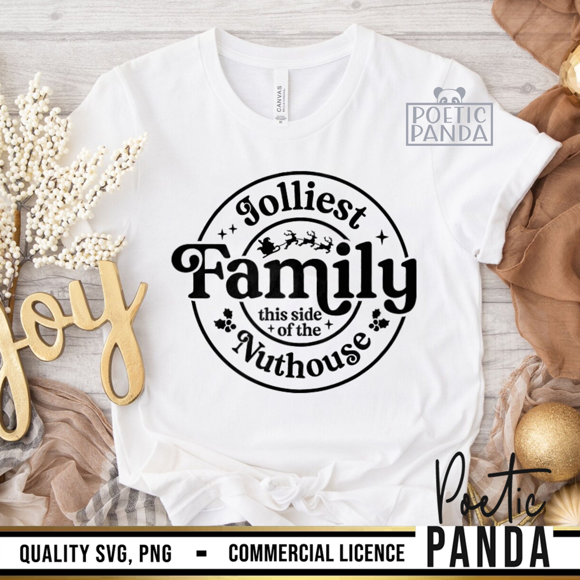 Jolliest Family SVG PNG, Funny Family Christmas Svg, Christmas Pjs ...