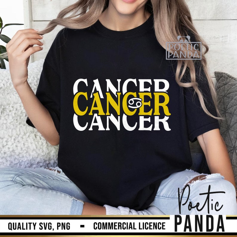 Cancer SVG PNG, Cancer Zodiac Svg, Cancer Zodiac Sign Svg, Cancer Png, June July Birthday Svg, Cancer Zodiac Shirt Png Design