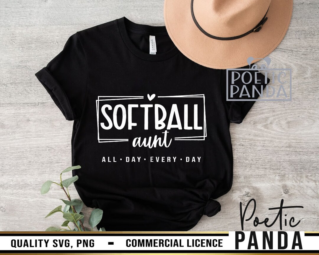 Softball Aunt SVG PNG Baseball Aunt Softball Svg Softball Etsy