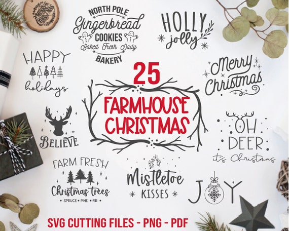 Christmas SVG Bundle, Farmhouse Christmas SVG. Farmhouse Sign Svg, Christmas decor svg, Winter Svg, Christmas Cricut files, Rustic Christmas