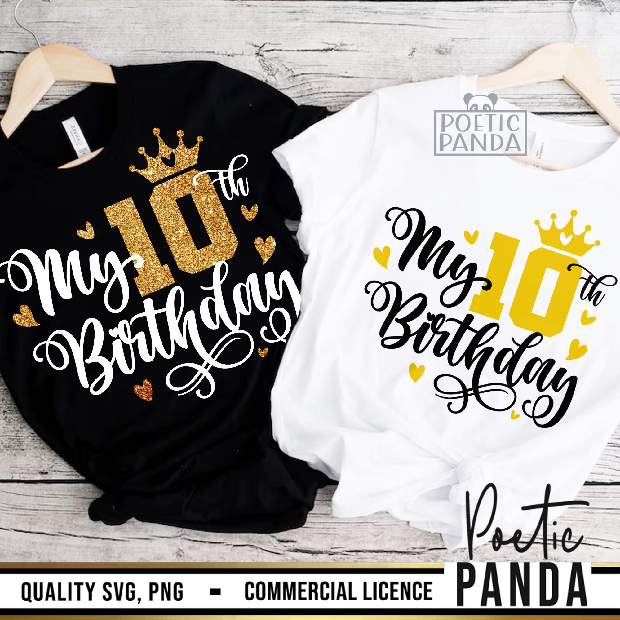 10th Birthday Shirt Gold Girl UK