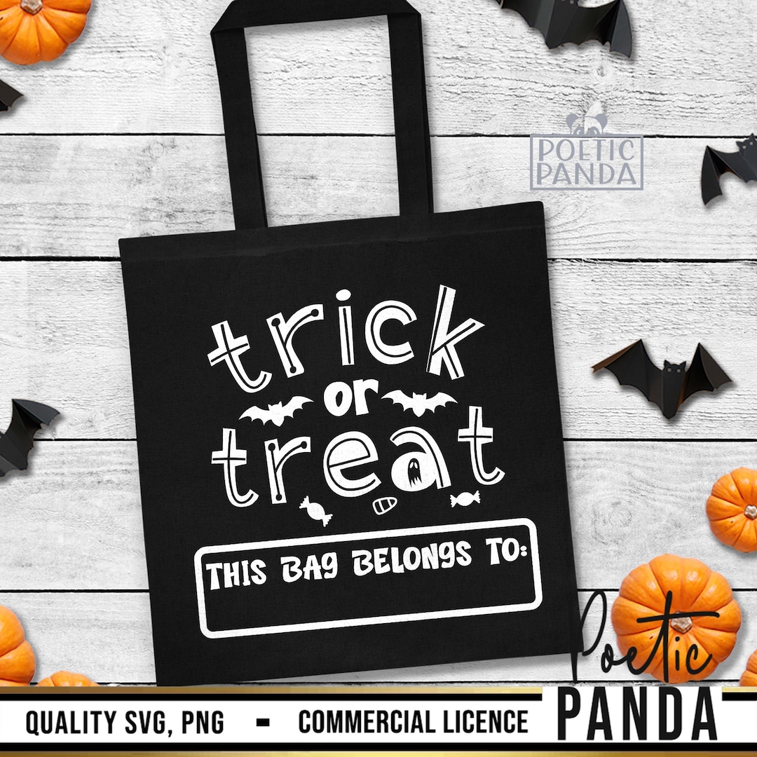 Trick or Treat Bag SVG PNG, Bag of Treats Svg, Halloween Bucket Svg ...