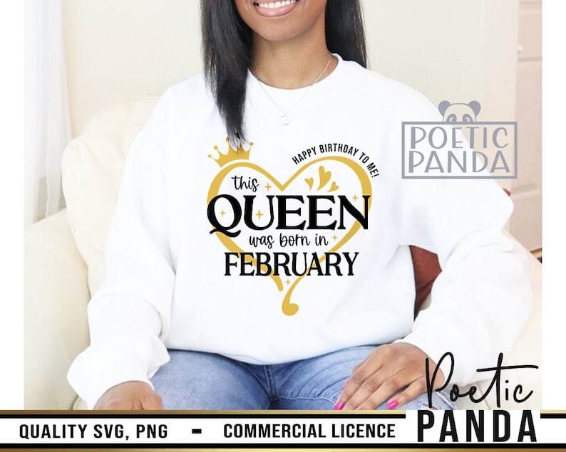 Queens Are Born In February SVG PNG, February Birthday, Nutrition Fact Svg, Woman Face Svg, Eyelashes Svg, Eyebrows Svg, February Girl Svg, Woman Glass Svg, Svg Birthday, Birthday Quote Svg, Dxf Png, Feb Birthday Svg, Faith And Favor Svg
