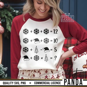 Wiskundeleraar kerst SVG PNG, grappige wiskunde kerstshirt Svg, wiskundeleraar Xmas Svg, wiskunde kerst probleem Svg, digitale download afbeelding 3