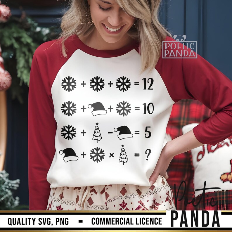 Wiskundeleraar kerst SVG PNG, grappige wiskunde kerstshirt Svg, wiskundeleraar Xmas Svg, wiskunde kerst probleem Svg, digitale download afbeelding 3
