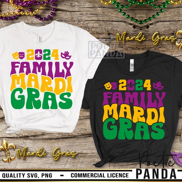 Family Mardi Gras SVG PNG, 2024 Mardi Gras Svg, Mardi Gras Shirt Svg, Family Matching Shirt For Mardi Gras Svg, Mardi Gras Png, Carnival Svg