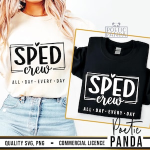 Sped Crew SVG PNG, Special Ed Svg, Sped Squad Svg, Teacher Shirt Svg, Autism Svg, Back To School Svg, Sped Teacher, Sped Svg, Teacher Svg