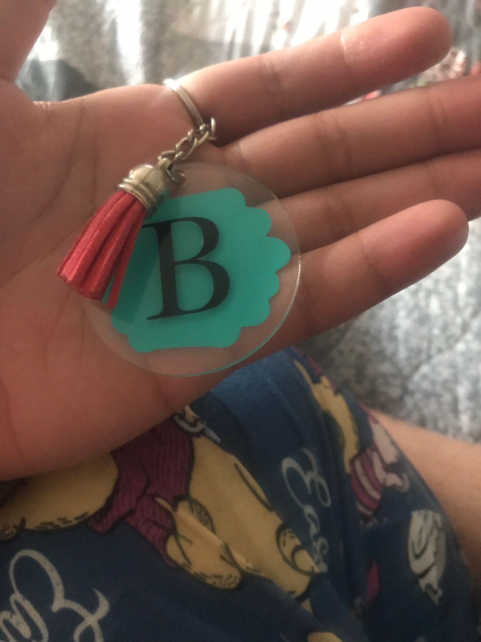 Letter keychain Etsy