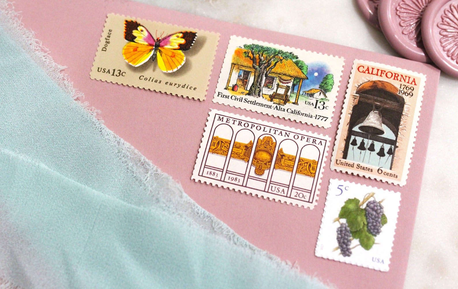 Vintage California Postage Stamps 6 Cent California Etsy