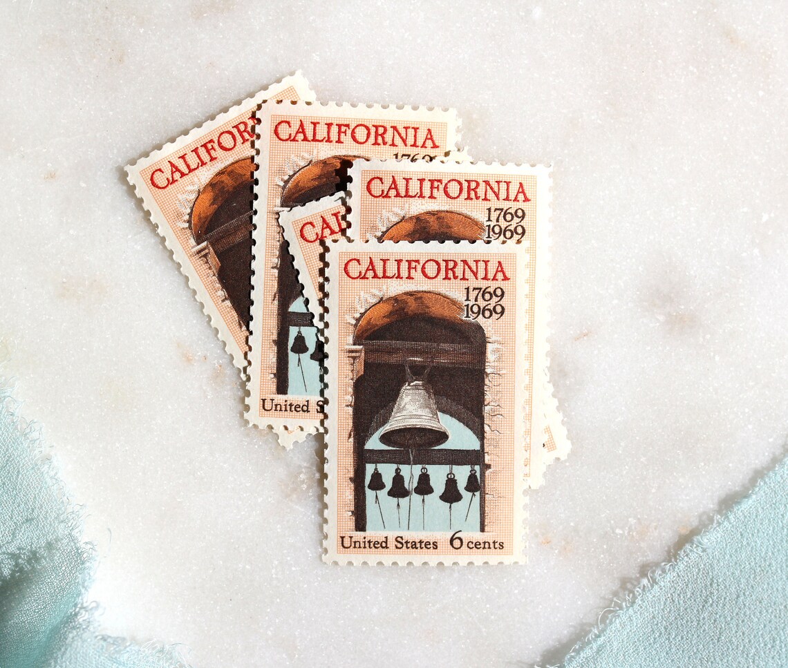 Vintage California Postage Stamps 6 Cent California | Etsy
