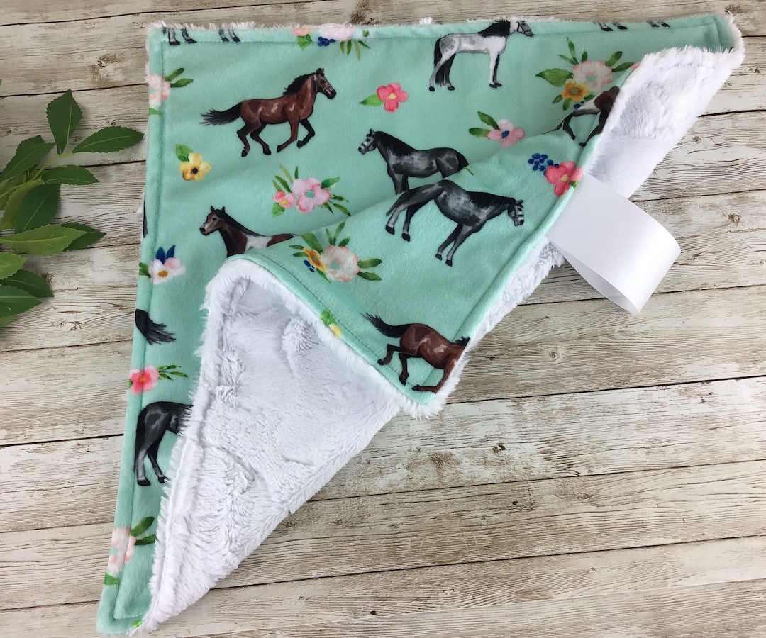 Horse Lovey, Horse Lovey Blanket, Boy Lovey, Baby Lovey, Minky Blanket, Horse Security Blanket