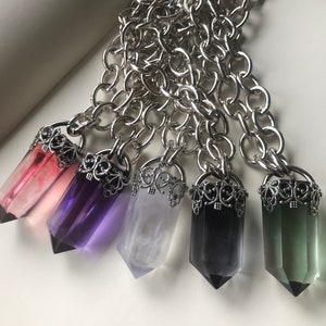 Crystal Point Gothic Necklace: Keeper of Souls Silver Pendant