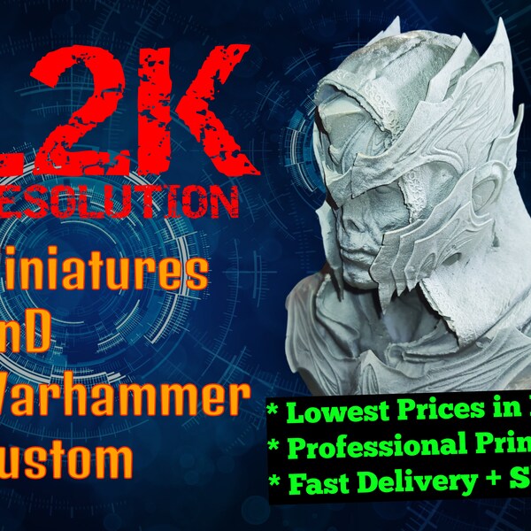 12K Custom 3D Printing Highest Quality | Professional Custom Printing Services | 19umx24um detailed texture prints