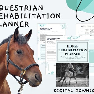 Equestrian Horse Rehabilitation Planner (Digital Download), Horse Organiser, Equestrian Gift, Horse Gift, Horse Item, Horse Gift, Equestrian