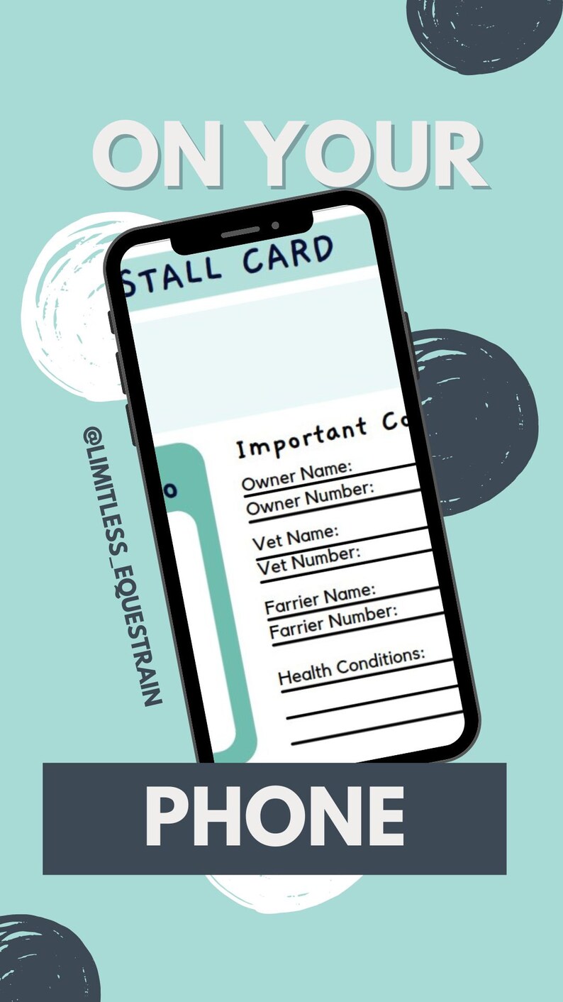 Salmon Pink Horse Stall Cards, Stable Cards digital Download, Horse Organiser,equestrian Gift