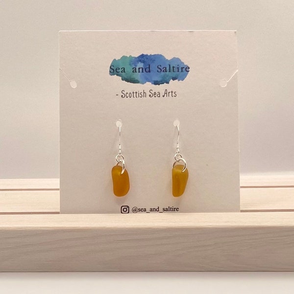 Scottish Sea Glass Sterling Silver Earrings