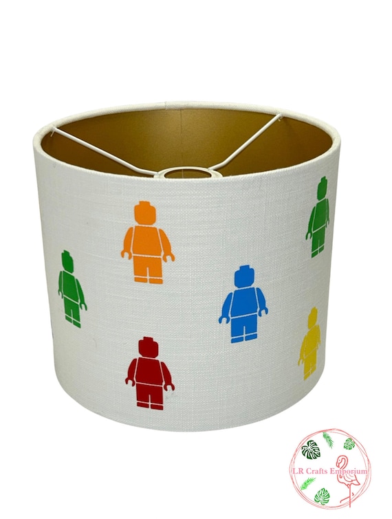 Lego Light Shade 25cm Lego Lampshade Lego Bedroom Decor Unique Furnishings Lighting Home Living Lego Inspired Mini Figures Etsy